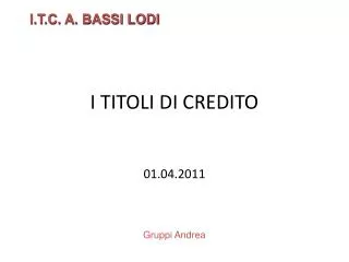 i titoli di credito 01 04 2011