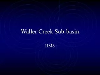 Waller Creek Sub-basin