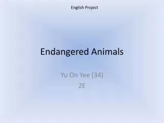 endangered animals