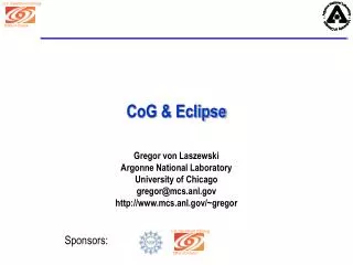 CoG &amp; Eclipse