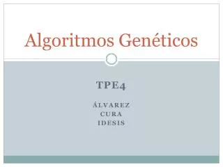 algoritmos gen ticos