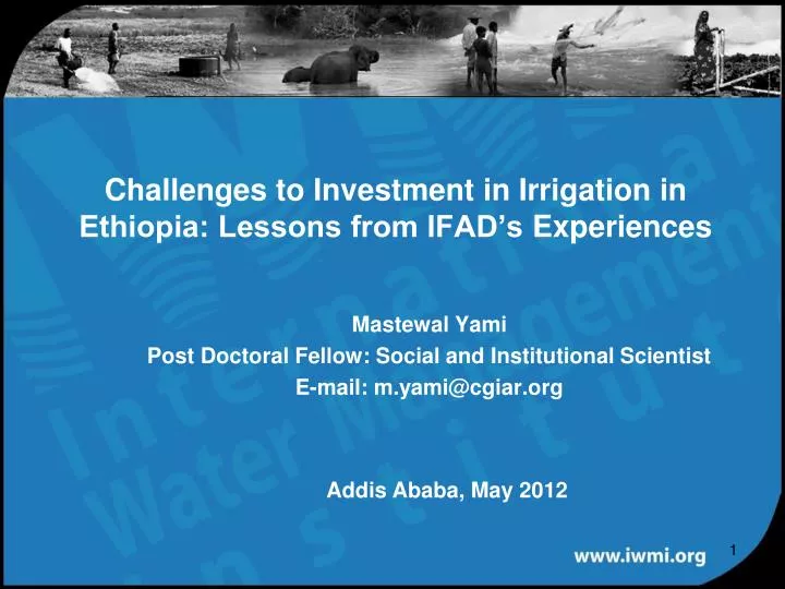 challenges to investment in irrigation in ethiopia lessons from ifad s experiences
