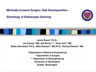 Minimally Invasive Surgery Task Decomposition - Etymology of Endoscopic Suturing