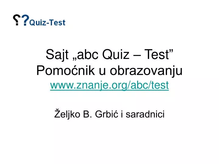 sajt a bc quiz test pomo nik u obrazovanju www znanje org abc test