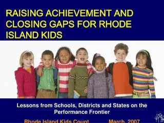 Lessons from Schools, Districts and States on the Performance Frontier