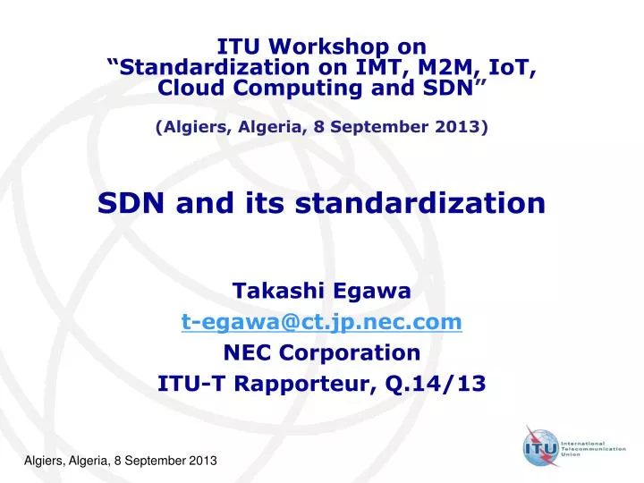 sdn and its standardization