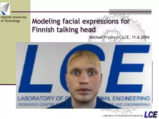Modeling facial expressions for Finnish talking head