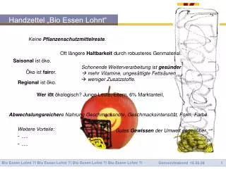 handzettel bio essen lohnt