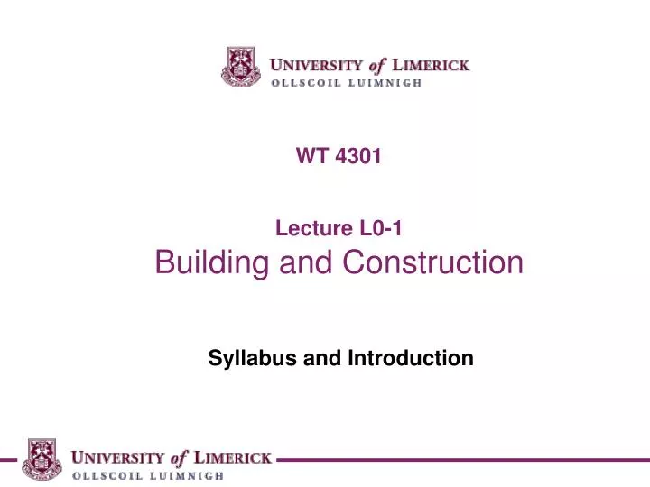 wt 4301 lecture l0 1 building and construction