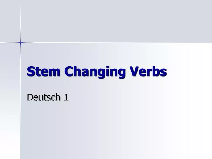 stem changing verbs