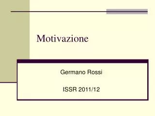 motivazione