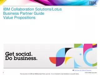 IBM Collaboration Solutions/Lotus Business Partner Guide Value Propositions