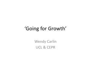 ‘Going for Growth’