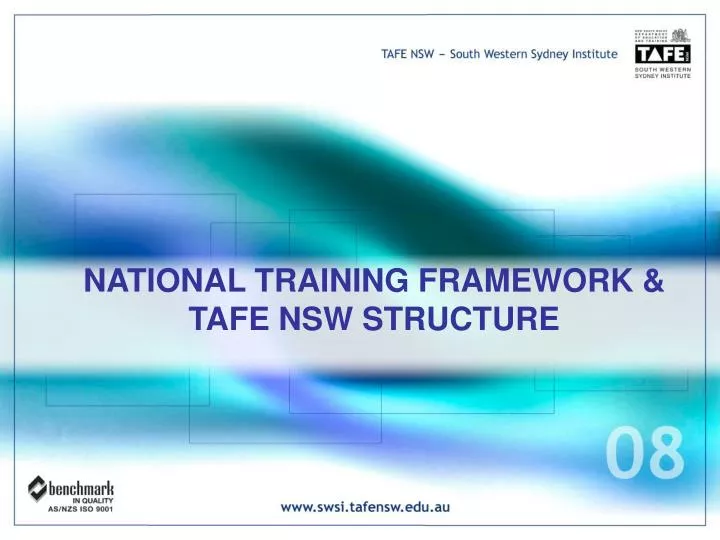 national training framework tafe nsw structure