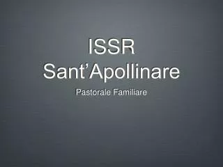 issr sant apollinare