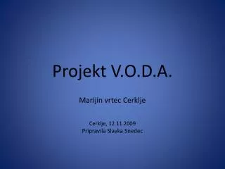 projekt v o d a