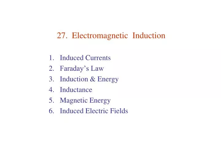 27 electromagnetic induction