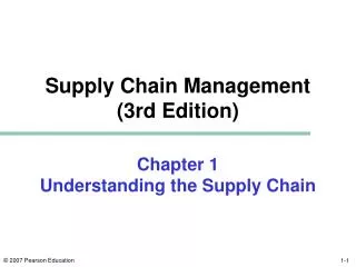 Supply Chain Management (3rd Edition)