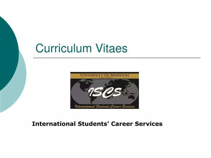 curriculum vitaes