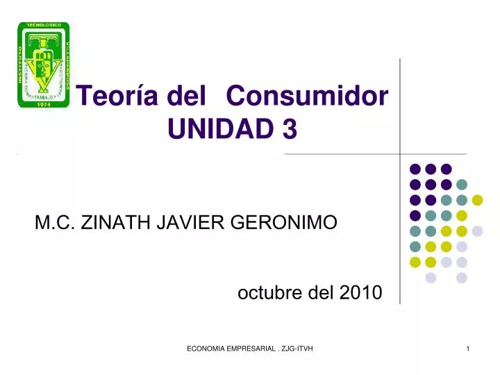 teor a del consumidor unidad 3