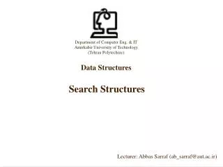 Search Structures