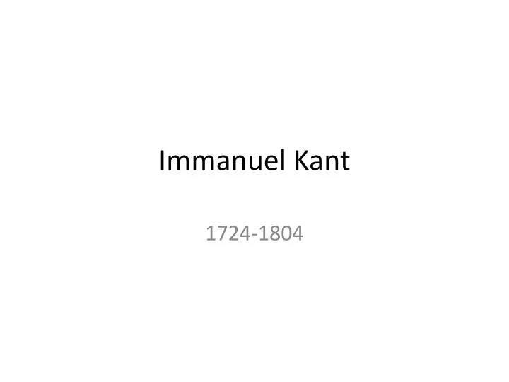 immanuel kant