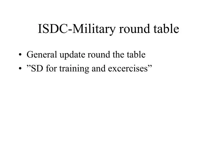 isdc military round table