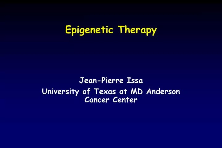 epigenetic therapy
