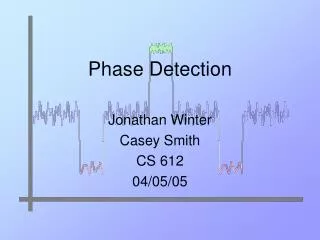 Phase Detection