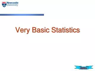 Very Basic Statistics