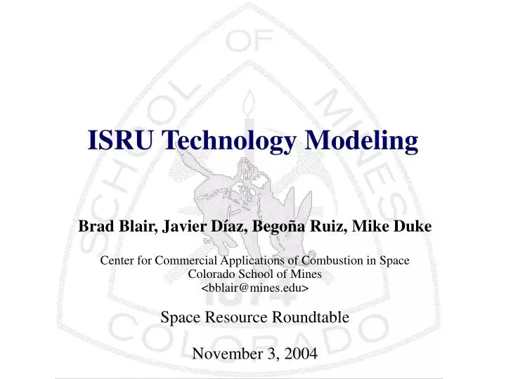 isru technology modeling