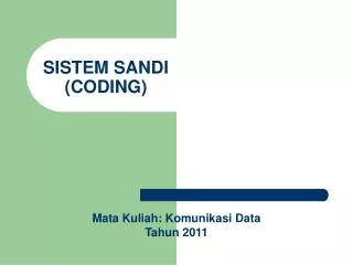 sistem sandi coding