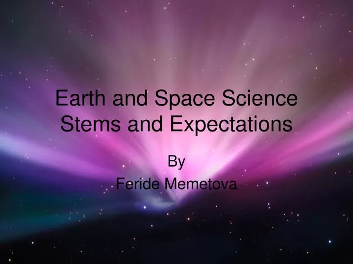 earth and space science stems and expectations