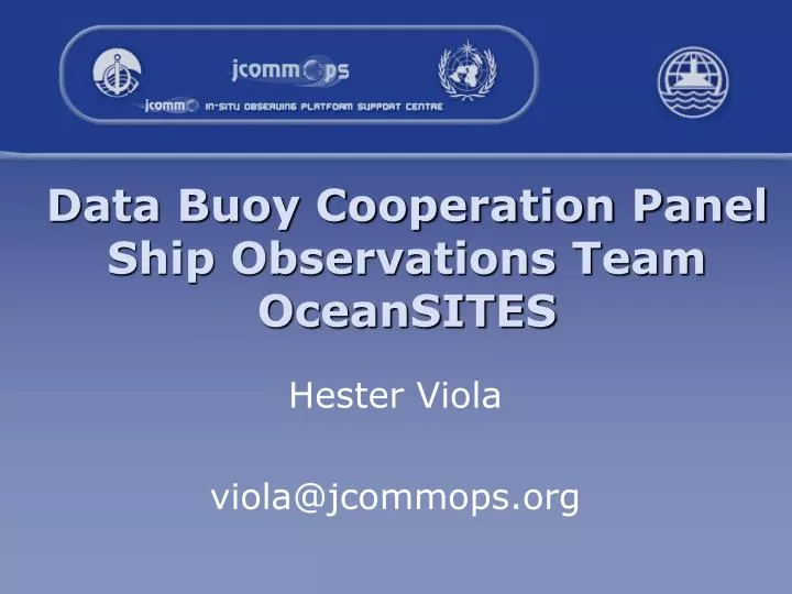 data buoy cooperation panel ship observations team oceansites