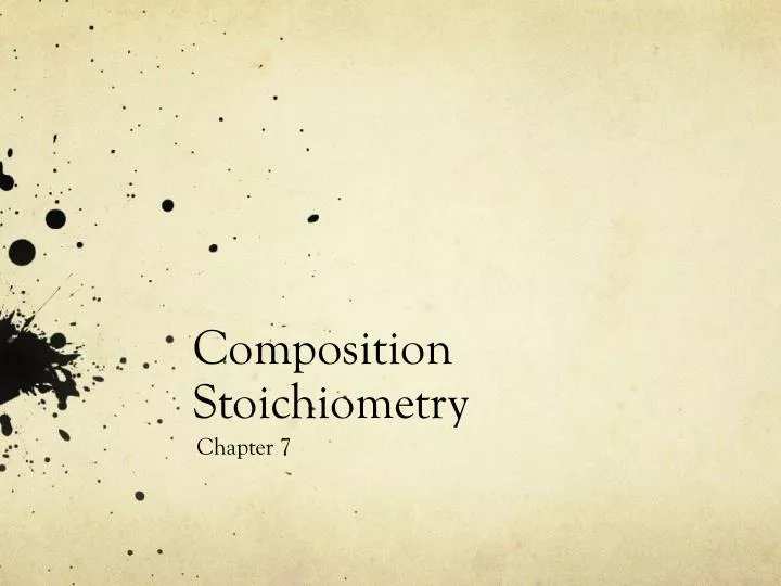 composition stoichiometry