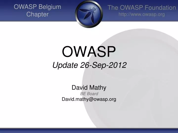 owasp update 26 sep 2012
