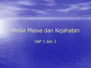 media massa dan kejahatan