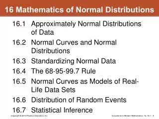 16 Mathematics of Normal Distributions