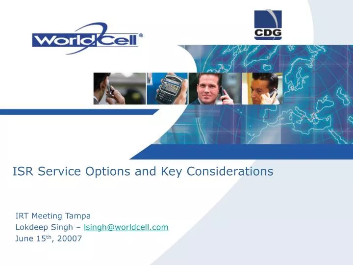 isr service options and key considerations