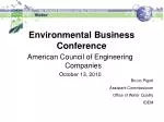 Environmental Business Conference - slide 1