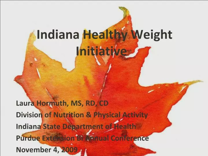 indiana healthy weight initiative