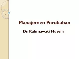 manajemen perubahan