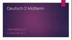 Deutsch 2 Midterm - slide 1