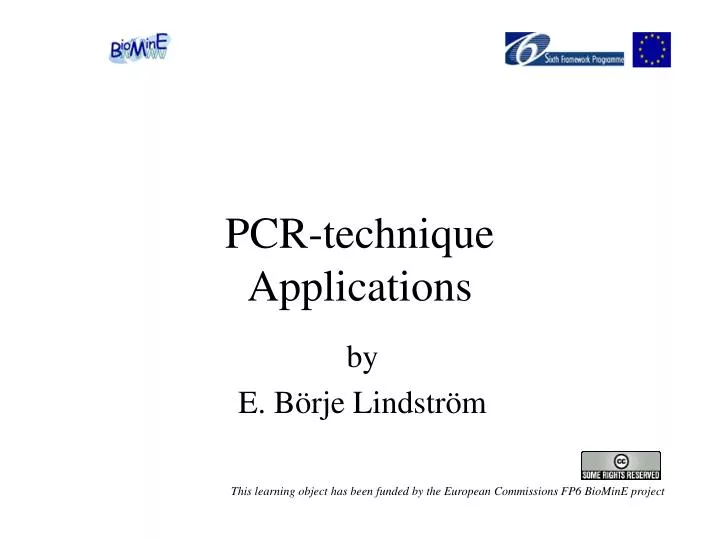 pcr technique applications