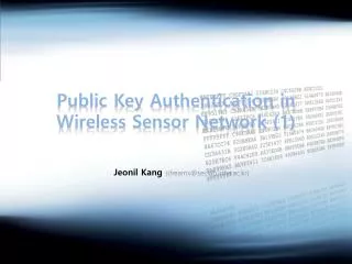 Public Key Authentication in Wireless Sensor Network (1)