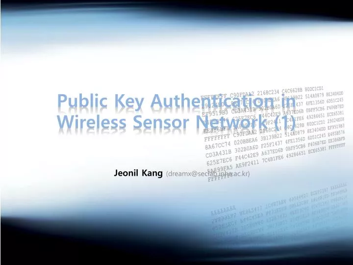 public key authentication in wireless sensor network 1