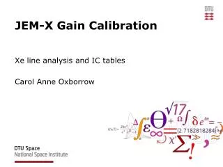 JEM-X Gain Calibration