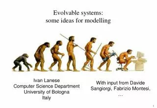 Evolvable systems: some ideas for modelling