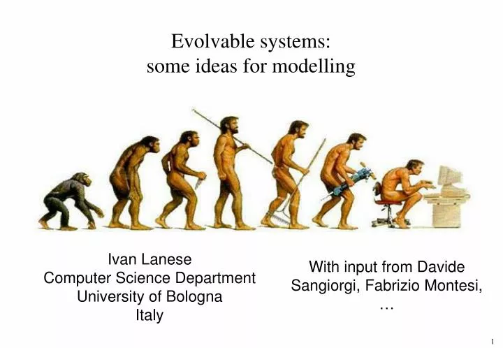 evolvable systems some ideas for modelling