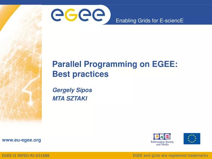 parallel programming on egee best practices